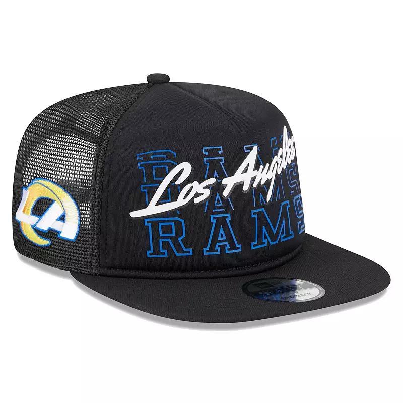 Mens New Era Black Los Angeles Rams Instant Replay 9FIFTY Snapback Hat Product Image