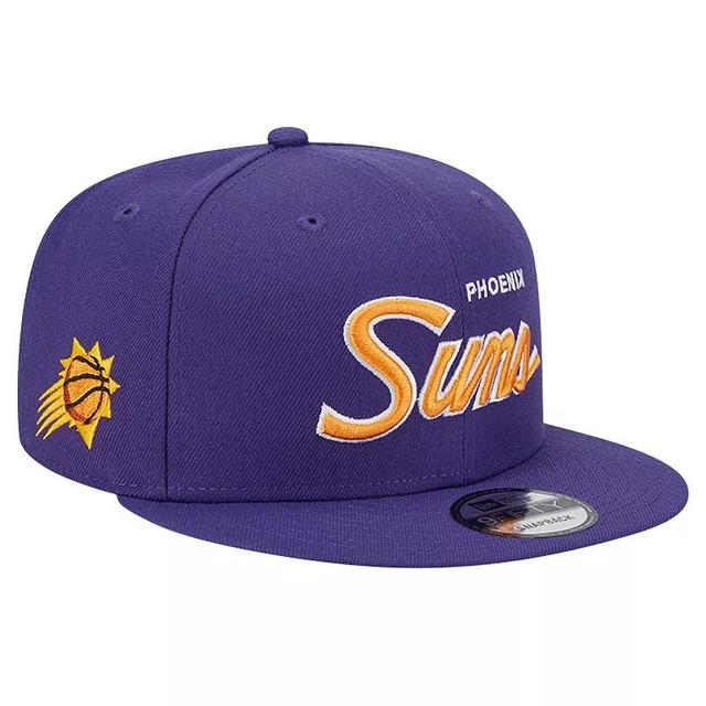 Mens New Era Phoenix Suns Evergreen Script Side Patch 9FIFTY Snapback Hat Product Image