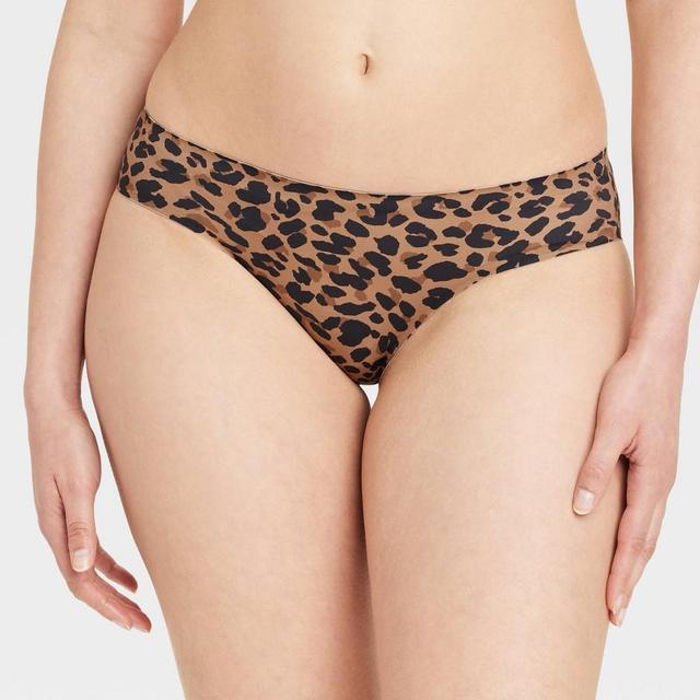 Womens Luxury Collection Leopard Print Bonded Microfiber Bikini Underwear - Auden Dark Brown XS Product Image