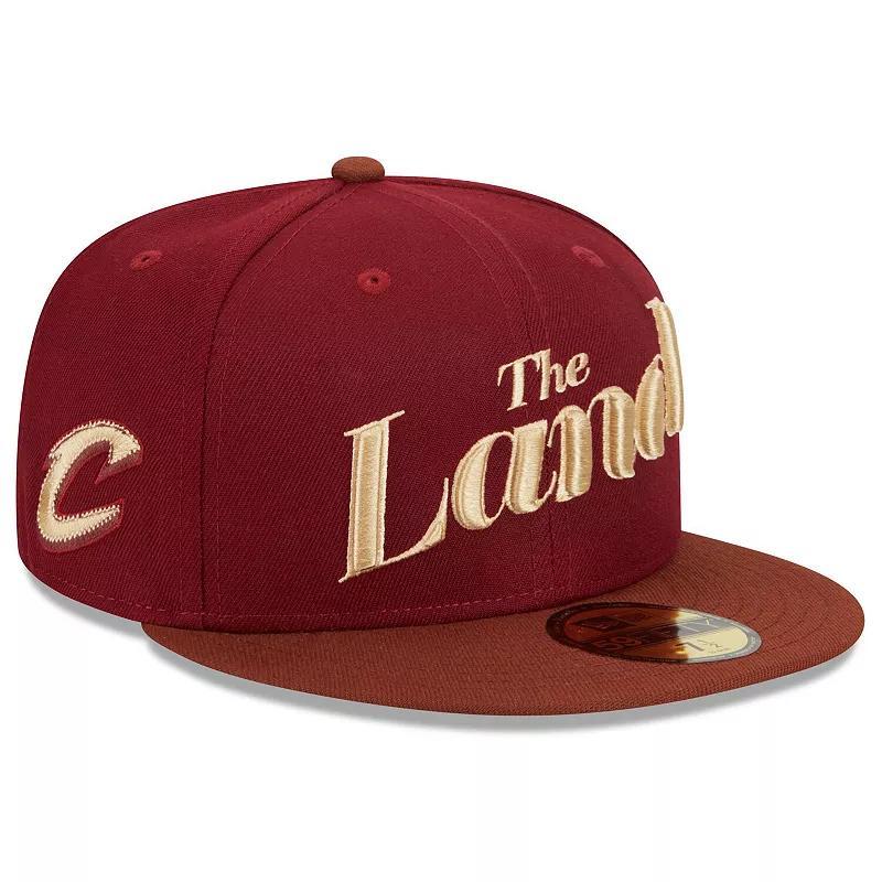 Mens New Era Wine Cleveland Cavaliers 2023/24 City Edition 59FIFTY Fitted Hat - Wine Product Image