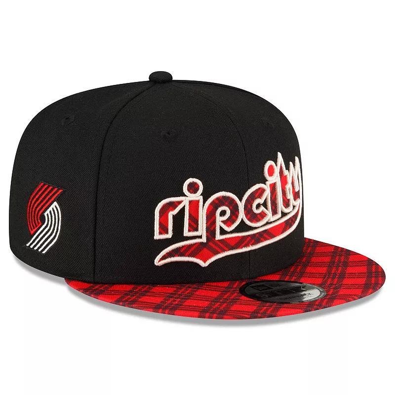 Mens New Era  Black Portland Trail Blazers 2023/24 City Edition 9FIFTY Snapback Adjustable Hat Product Image