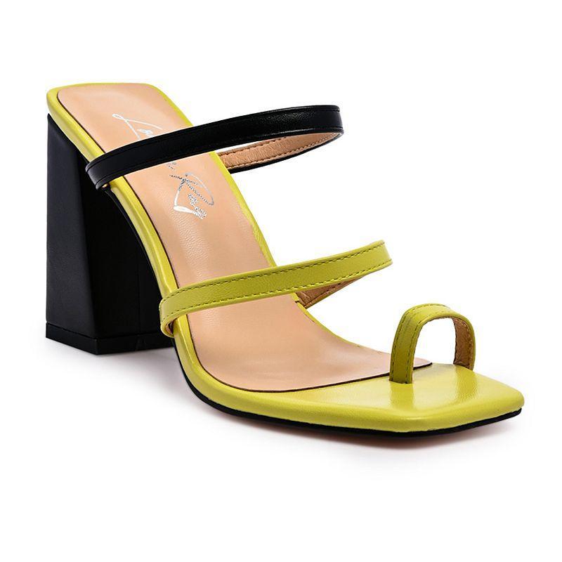 Womens Marve Contrast Strap Block Heel Sandals Product Image