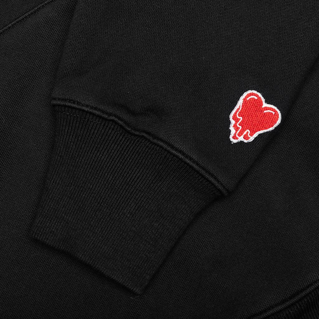 Heart Logo Hoodie - Black Male Product Image