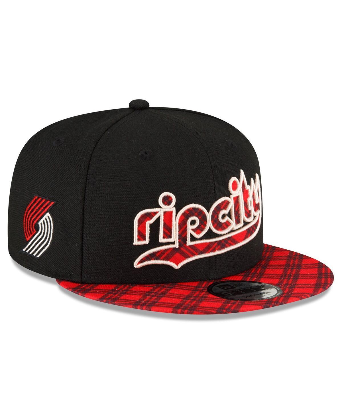 Mens New Era  Black Portland Trail Blazers 2023/24 City Edition 9FIFTY Snapback Adjustable Hat Product Image