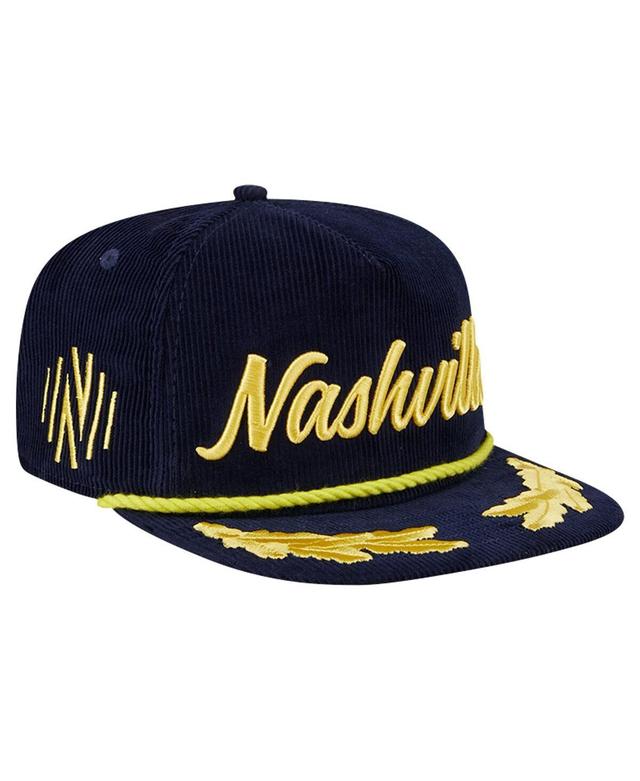 Mens New Era Navy Nashville Sc Scrambled Eggs Corduroy Golfer Snapback Hat Product Image