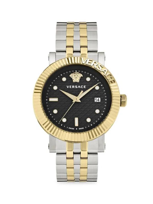 Men's V-classic 42mm Stainless Steel Bracelet Watch In Sapphire Product Image