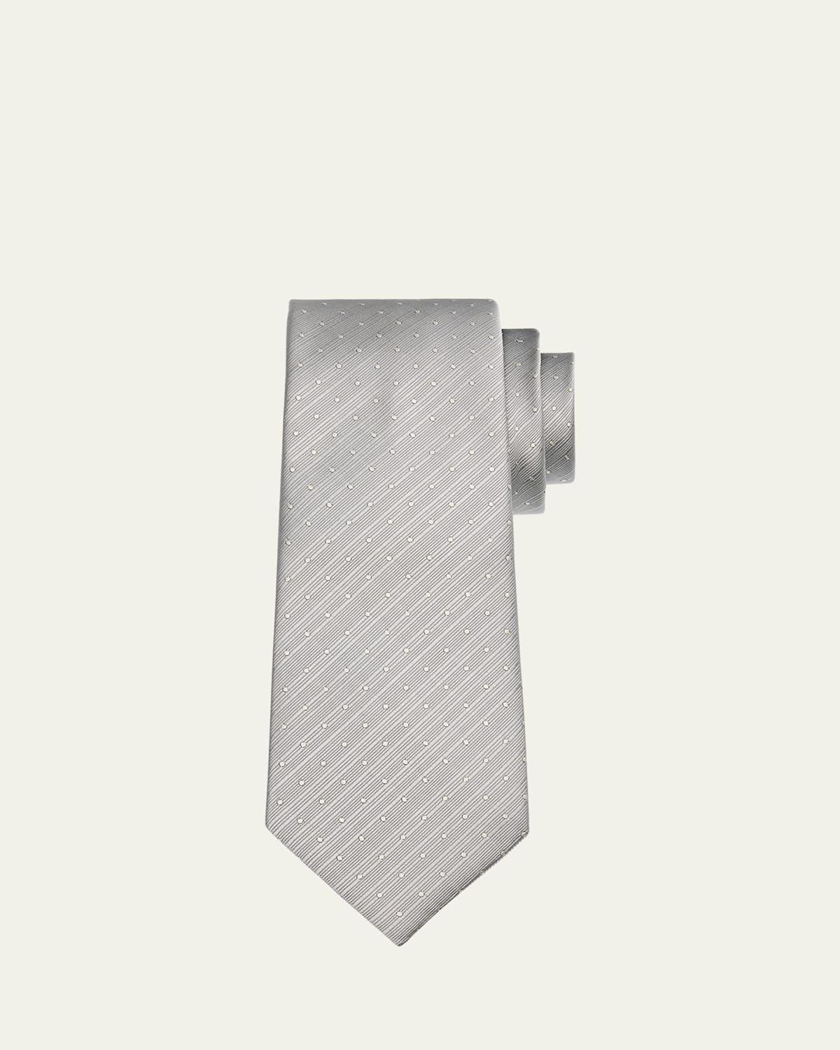 Mens Polka Dot Silk Tie Product Image