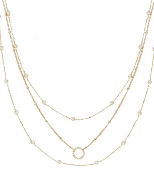 Womens Monroe Crystal Strand 18K Gold-Plated Layered Necklace Product Image