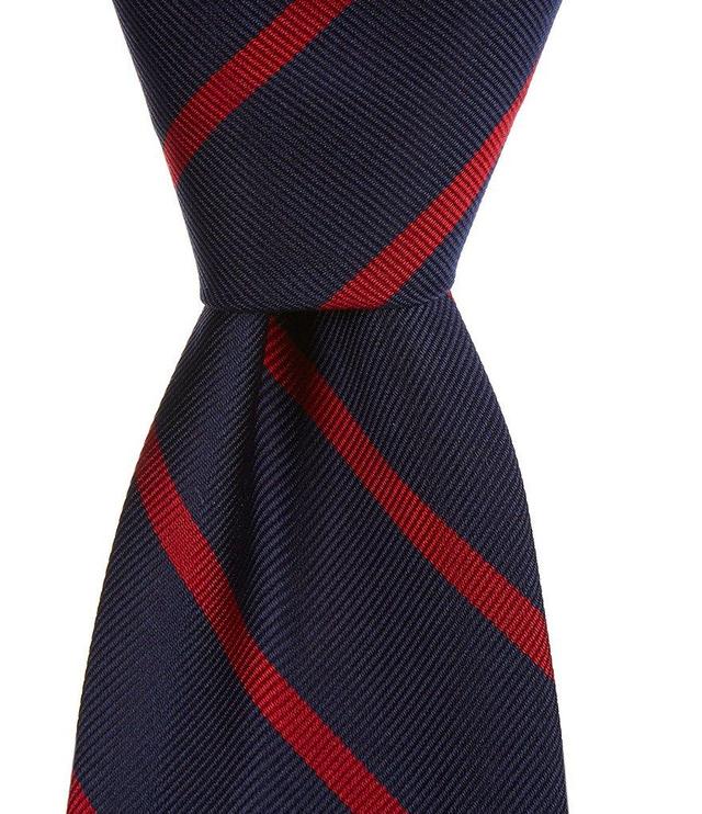 Polo Ralph Lauren Striped 3#double; Silk Repp Tie Product Image