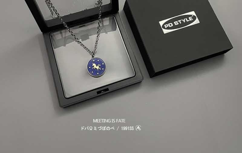 Unicorn Disc Pendant Necklace Product Image