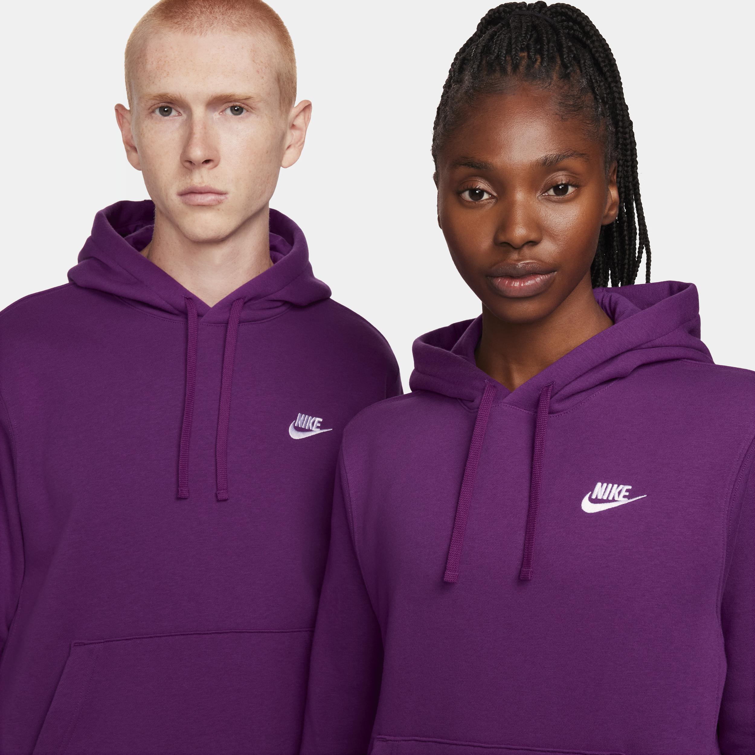 Nike Club unisex hoodie in viotech purple Product Image