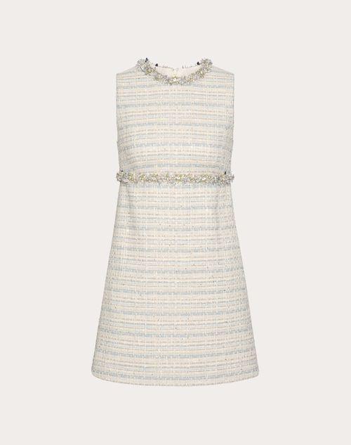 EMBROIDERED DELICATE TWEED SHORT DRESS product image