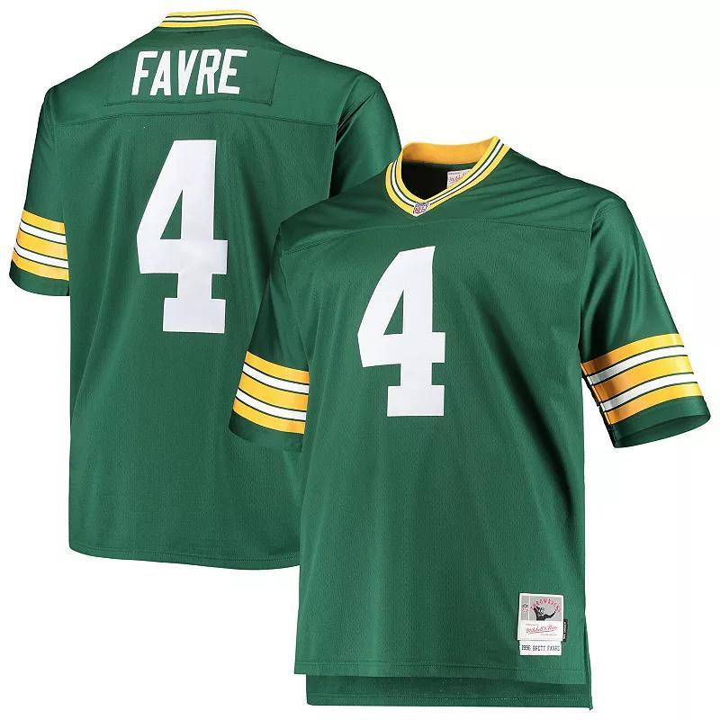 Mens Mitchell & Ness Brett Favre Bay Packers Big & Tall 1996 Retired Player Replica Jersey Product Image