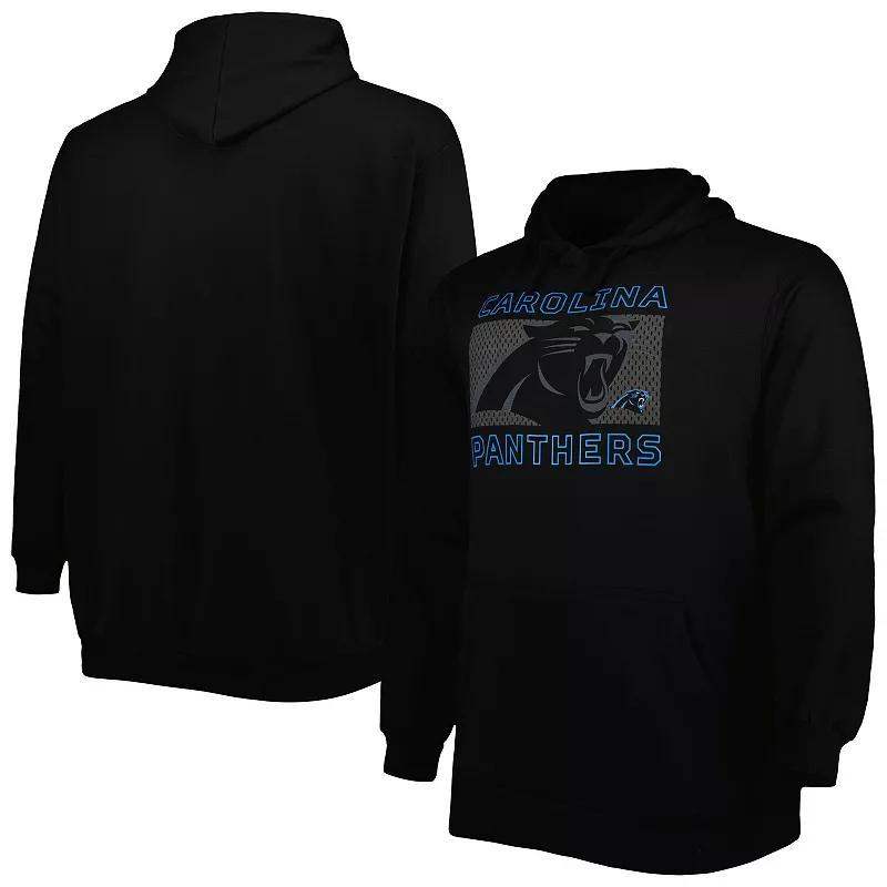 Mens Fanatics Branded Carolina Panthers Big & Tall Pop of Color Pullover Hoodie Product Image