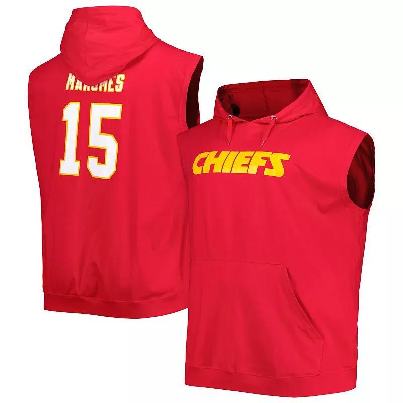 Mens Patrick Mahomes Kansas City Chiefs Big & Tall Muscle Pullover Hoodie Product Image