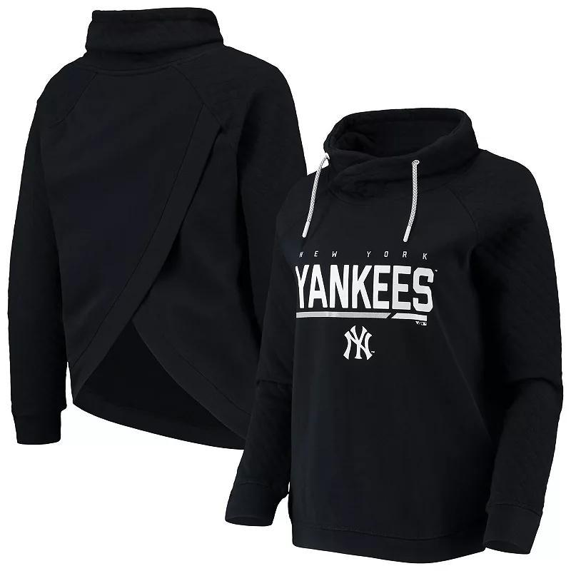 Womens Levelwear New York Yankees Vega Funnel Neck Raglan Pullover Sweatshirt Product Image