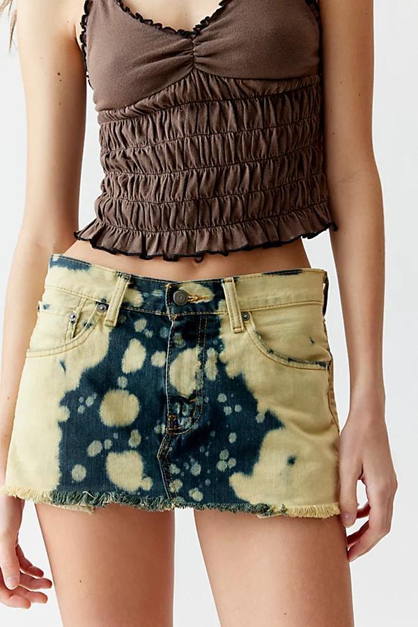 Urban Renewal Remade Dye Tech Gummy Denim Mini Skirt Womens at Urban Outfitters Product Image