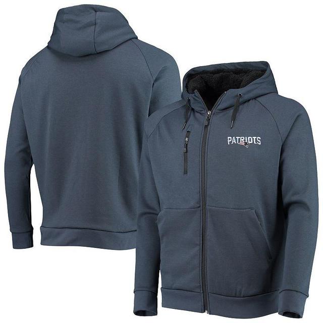 Mens Dunbrooke New England Patriots Shag Tri-Blend Full-Zip Raglan Hoodie Blue Product Image