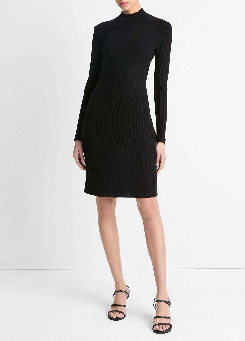 Ribbed Long-Sleeve Short Dress product image