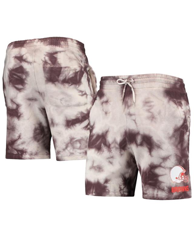 Mens New Era Brown Cleveland Browns Tie-Dye Shorts Product Image