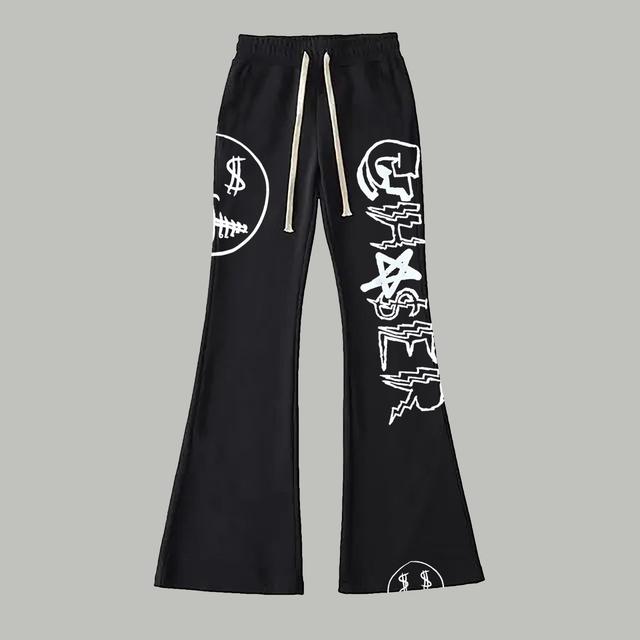 Fashionable Chaser Graphic Print Flared Sweatpants Product Image