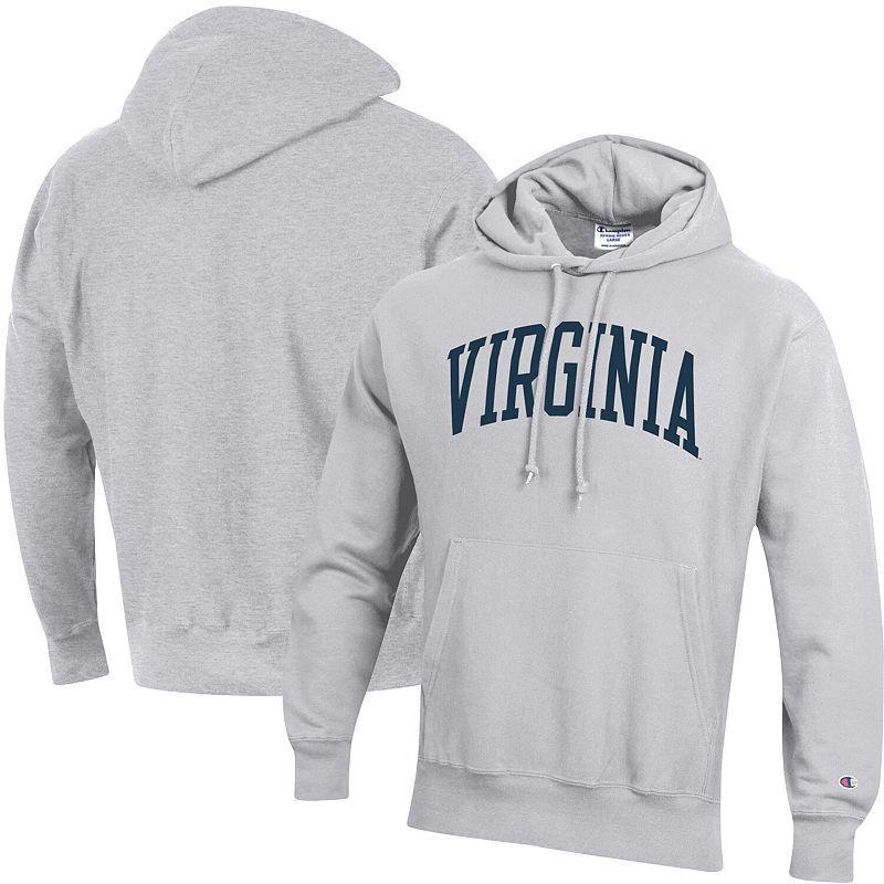 Mens Champion Heathered Gray Virginia Cavaliers Team Arch Reverse Weave Pullover Hoodie Product Image