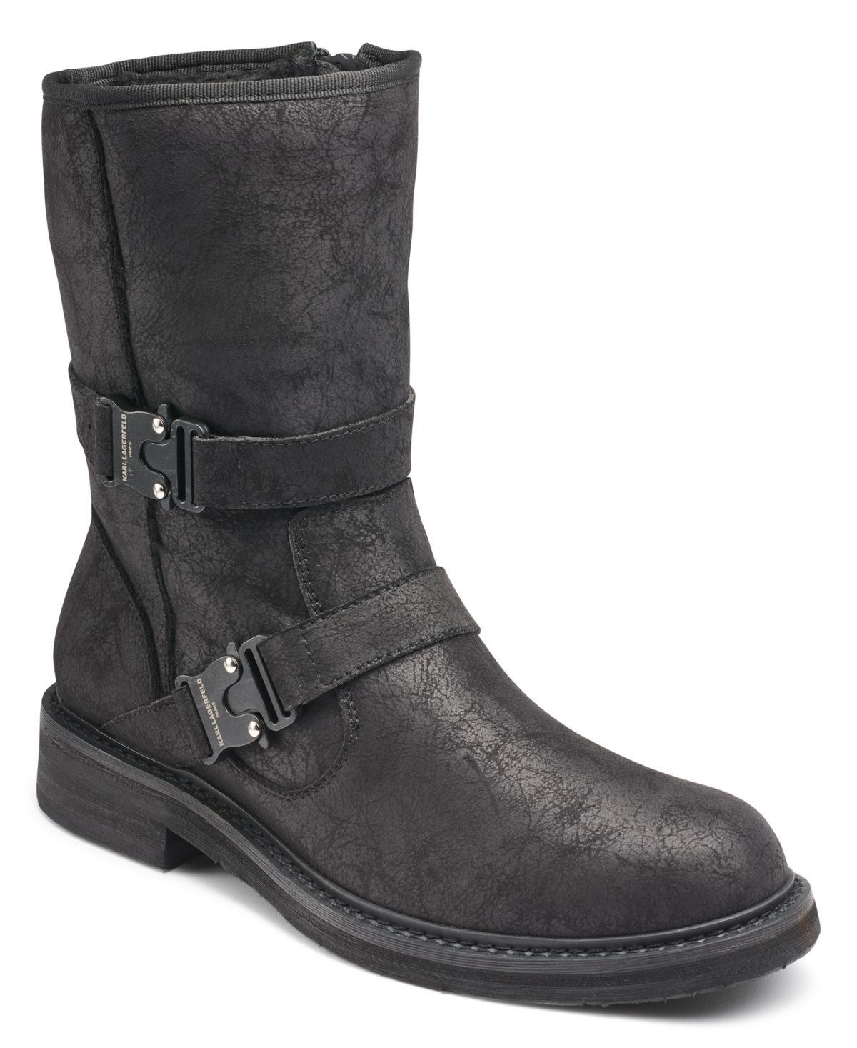 Karl Lagerfeld Mens Double Buckle Tire Tread Sole Boot Product Image