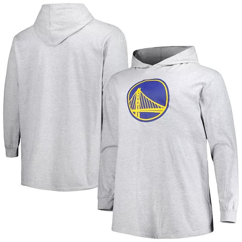 Mens Fanatics Branded Heather Gray Golden State Warriors Big & Tall Pullover Hoodie Product Image