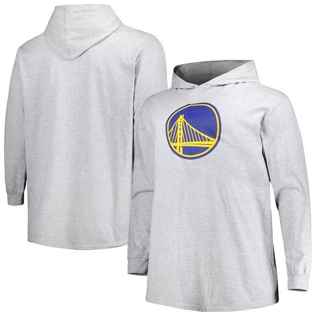 Mens Fanatics Branded Heather Gray Golden State Warriors Big & Tall Pullover Hoodie Product Image