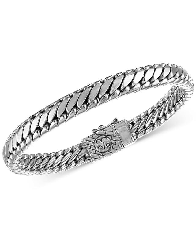 Esquire Mens Jewelry Heavy Serpentine Link Bracelet in 14k Gold-Plated Silver, Also available in Sterling Silver, Created for Macys Product Image