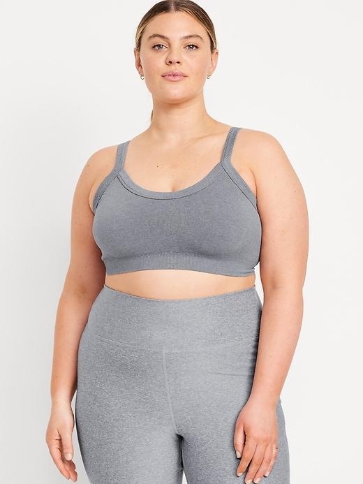 Light Support Seamless Ribbed Sports Bra Product Image