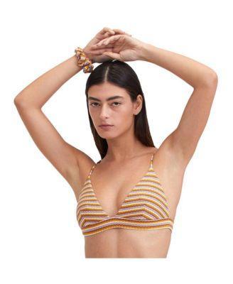 au naturel by Plus Size Textured Triangle bikini bra swim top Product Image