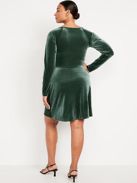 Fit &amp; Flare Velvet Mini Dress Product Image