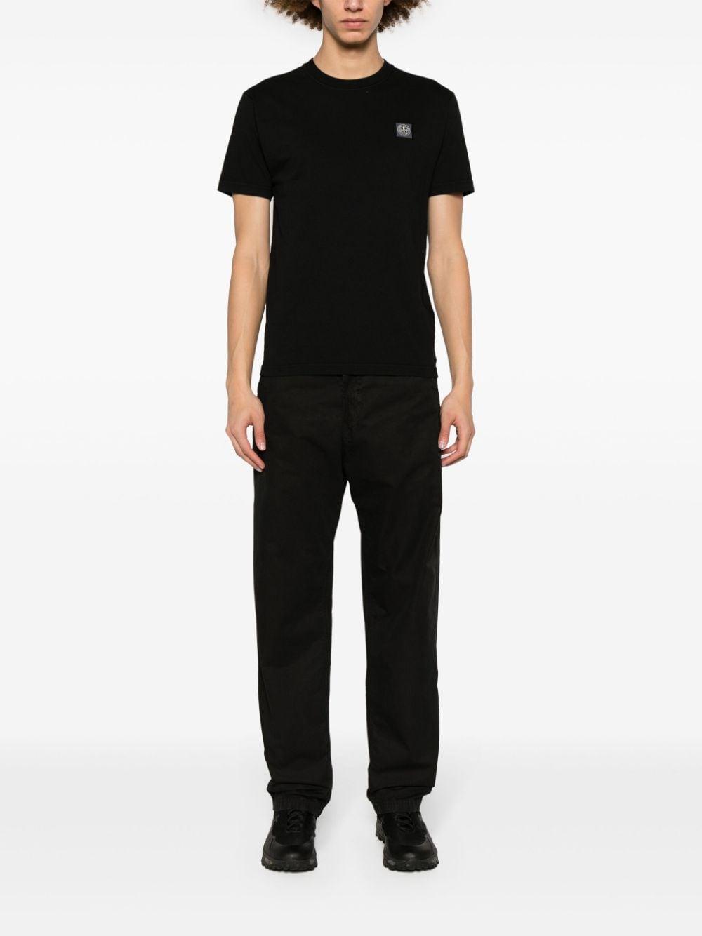 STONE ISLAND Logo T-shirt In Black Product Image