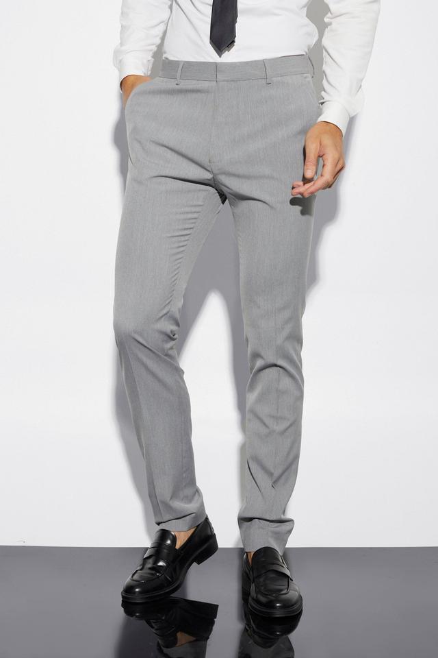 Mens Grey Tall Skinny Suit Trousers, Grey Product Image