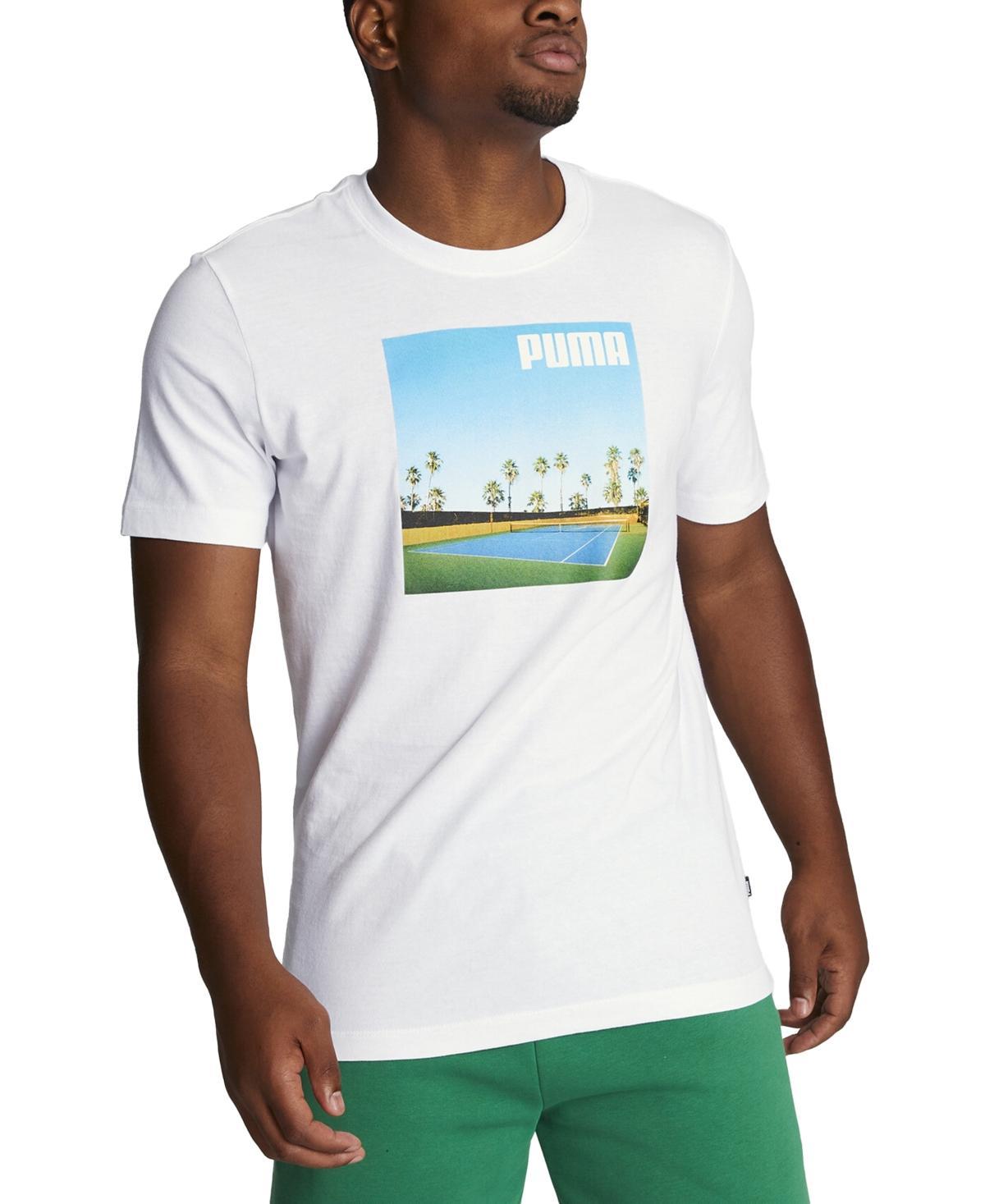 Puma Mens Serve It Regular-Fit Logo Graphic T-Shirt Product Image