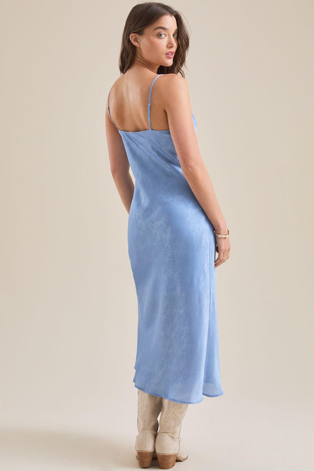 Eva Satin Midi Dress Product Image