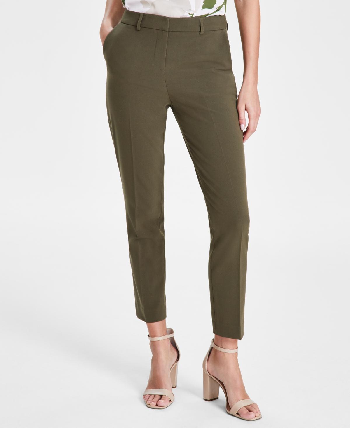 Tahari Asl Womens Classic Mid-Rise Straight-Leg Pants Product Image