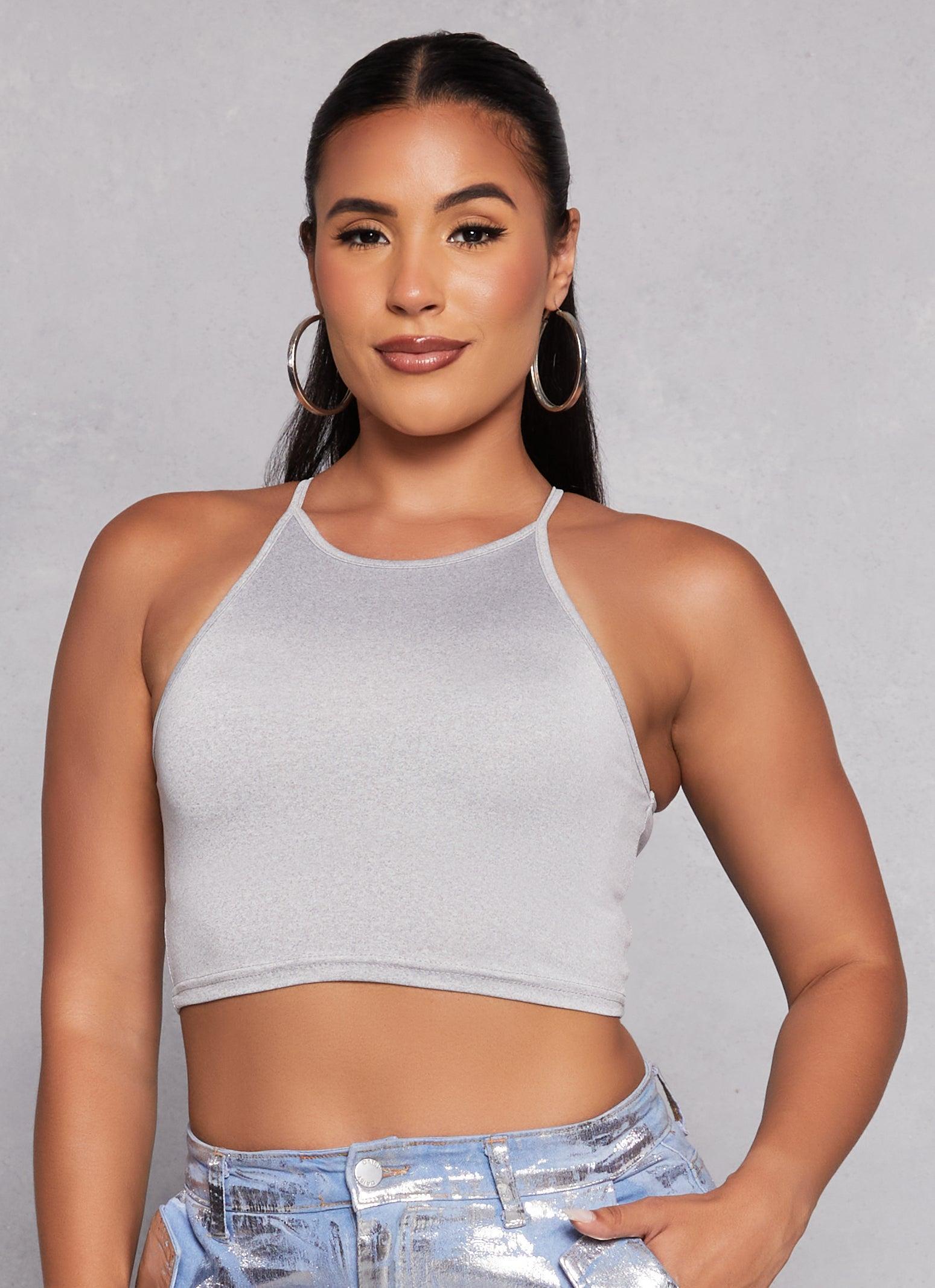 Womens Daisy High Neck Cropped Cami Product Image