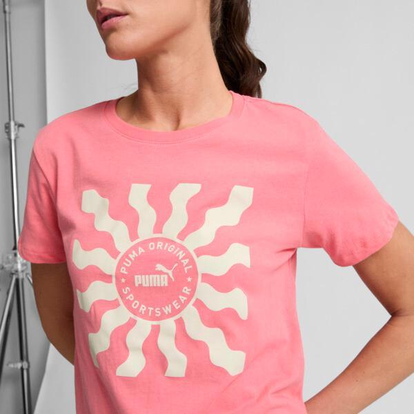 PUMA Novelty Sun Women's T-Shirt in Passionfruit/Sugared Almond Product Image