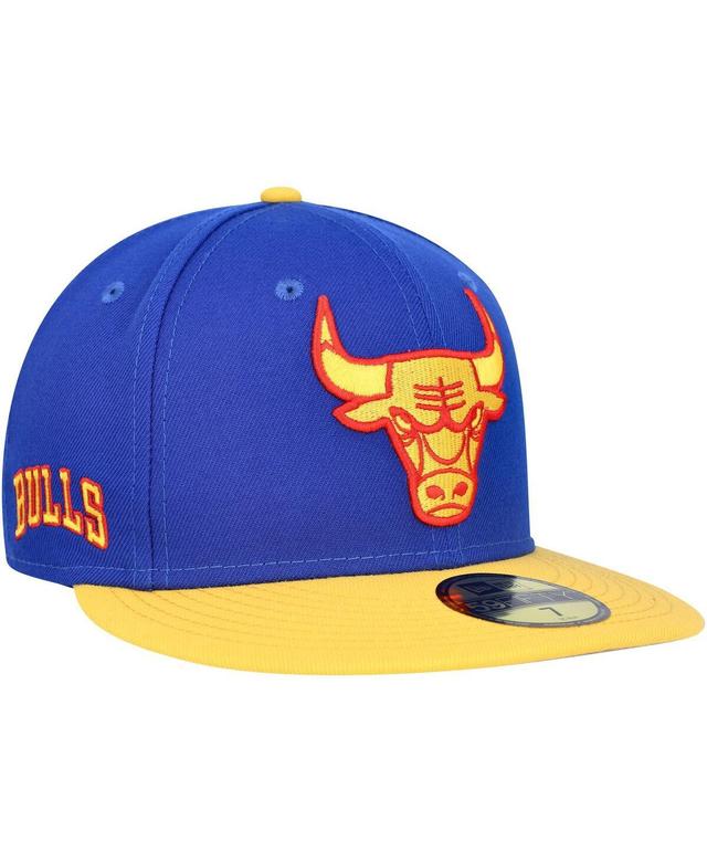 Mens New Era Blue Chicago Bulls Side Patch 59FIFTY Fitted Hat Product Image