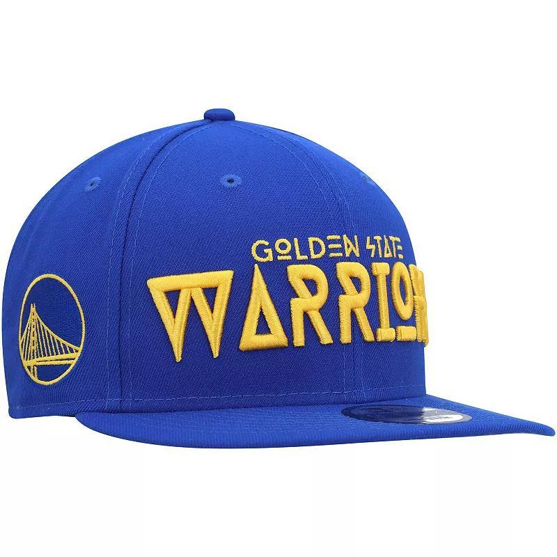 Mens New Era Royal Golden State Warriors Rocker 9FIFTY Snapback Hat Product Image