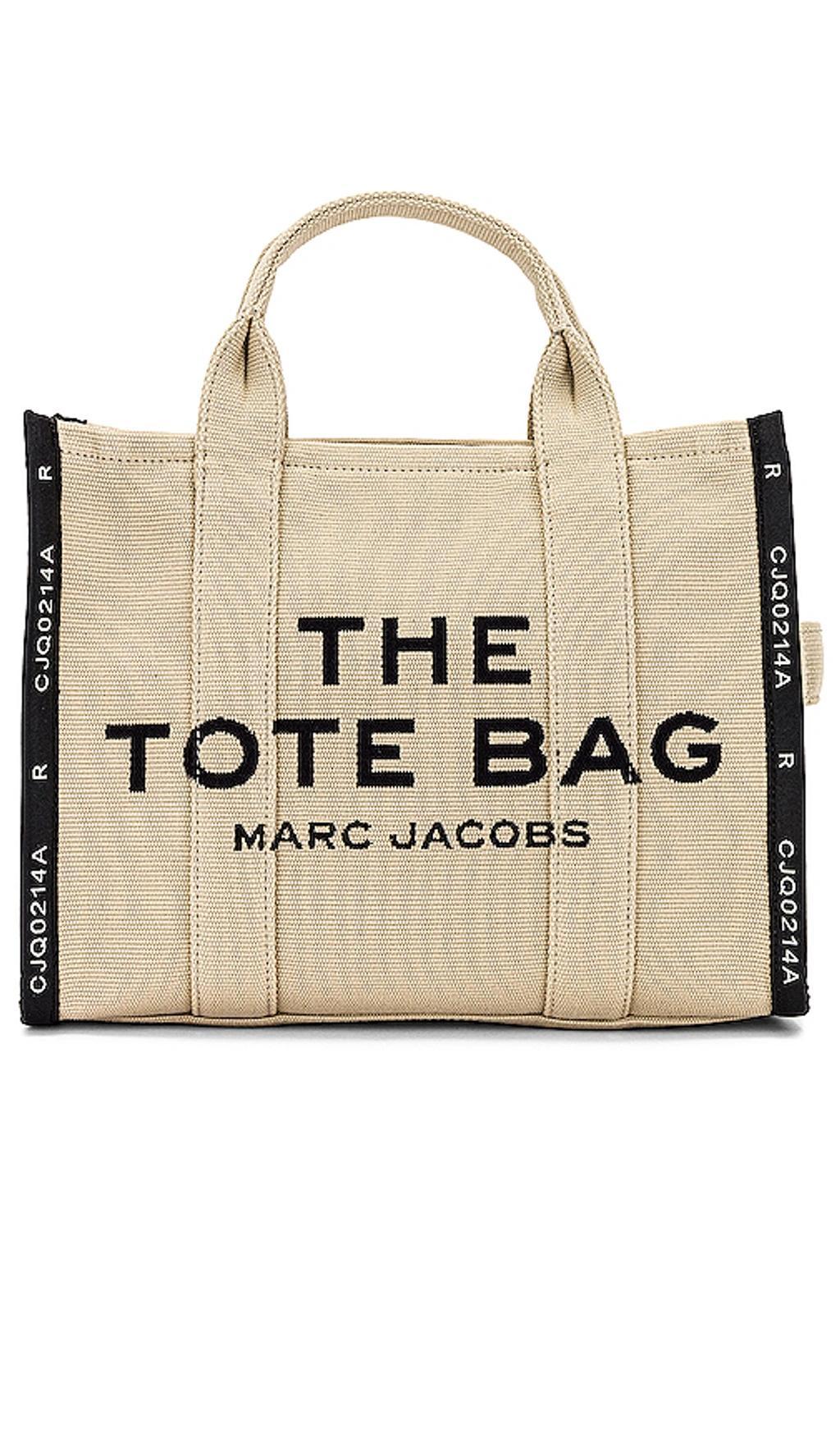 The Jacquard Small Tote Bag In Beige Product Image