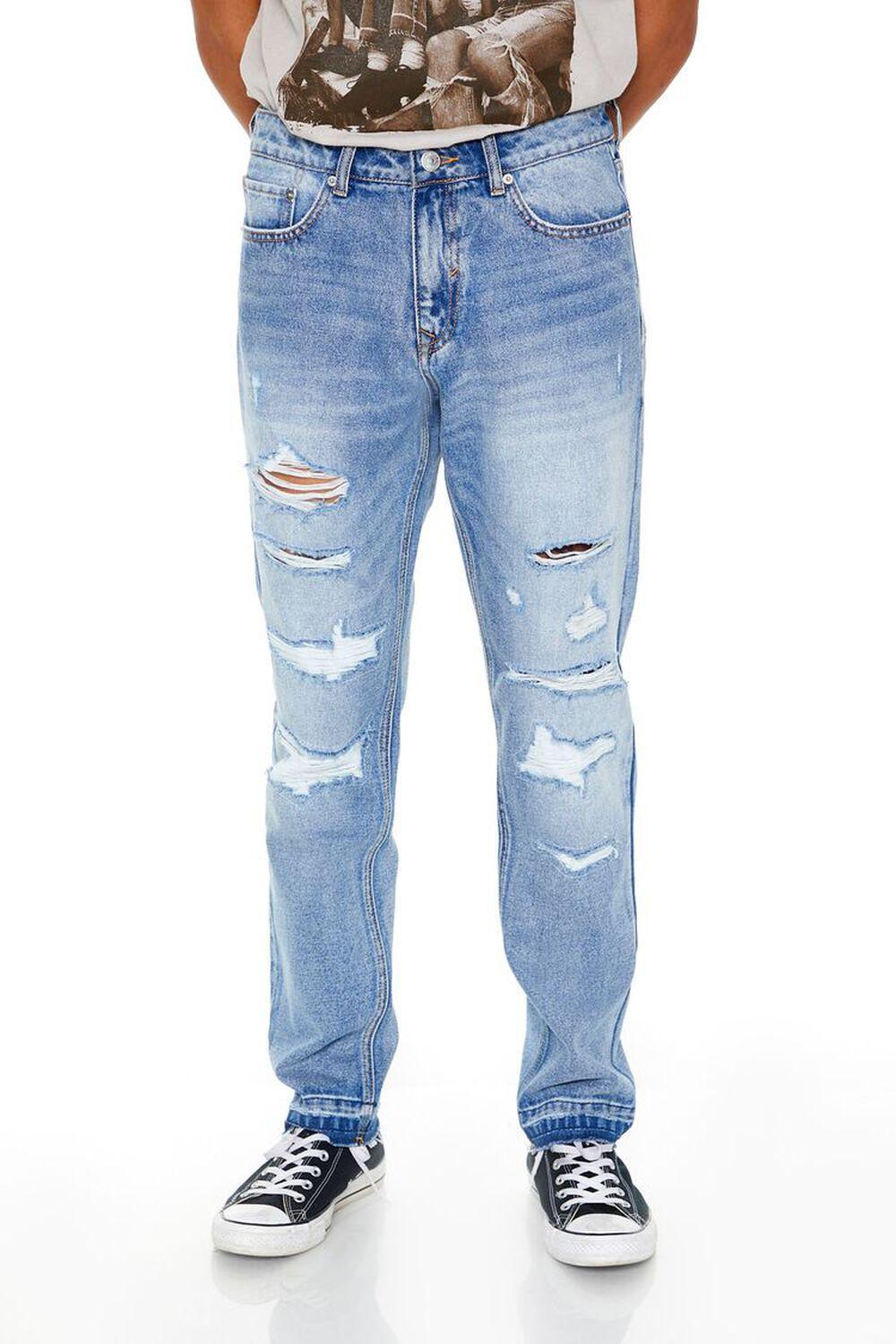 Distressed Slim-Fit Jeans | Forever 21 Product Image