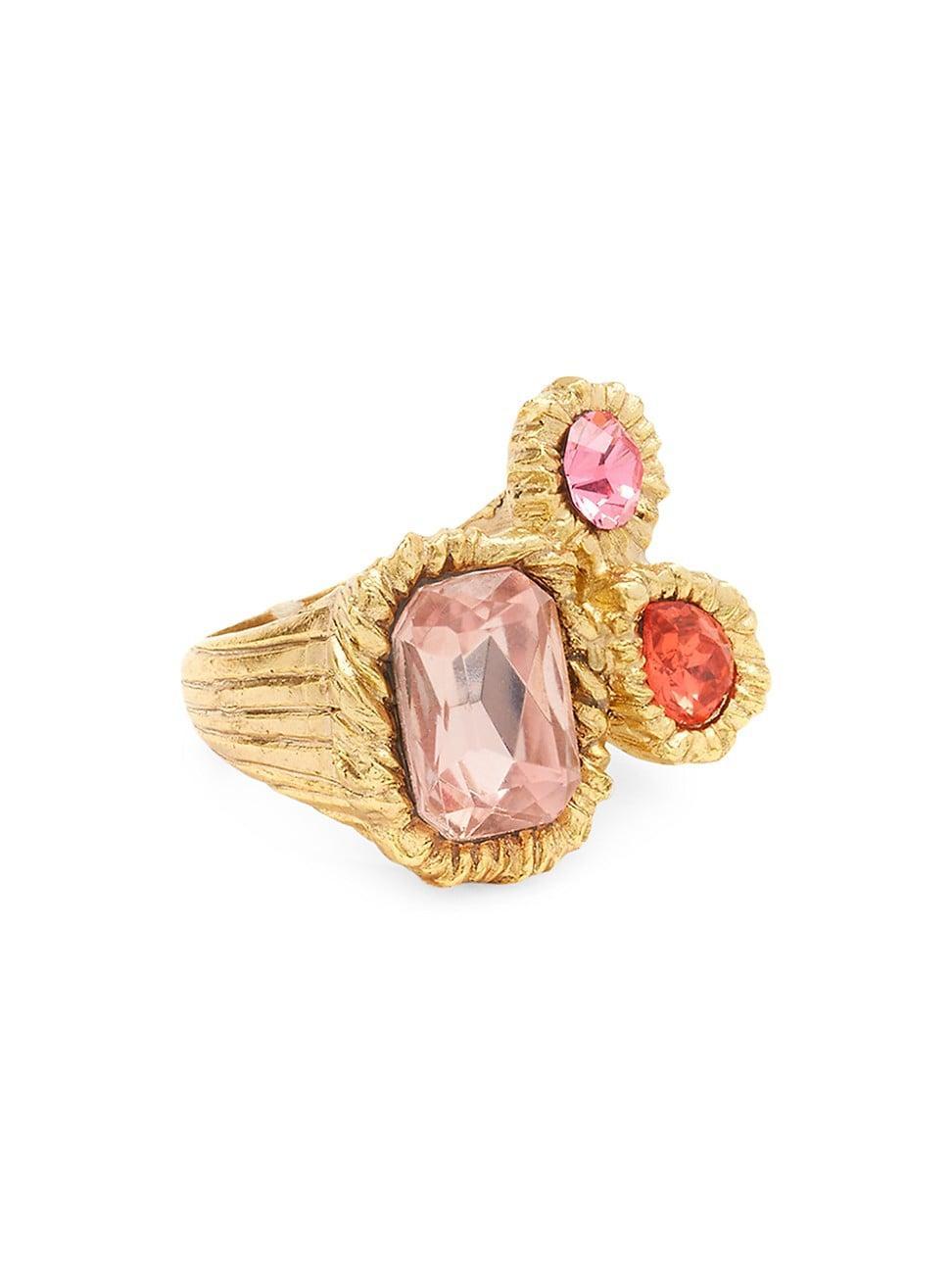 Womens Lintzer Goldtone & Glass Crystal Ring Product Image