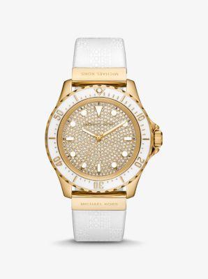 Oversized Pavé Logo -Tone Watch Product Image