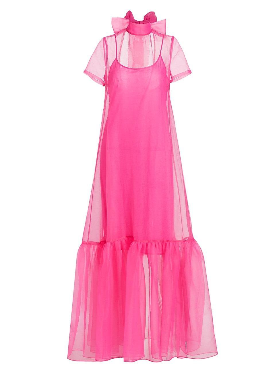 Womens Calluna High-Neck Organza Gown Product Image