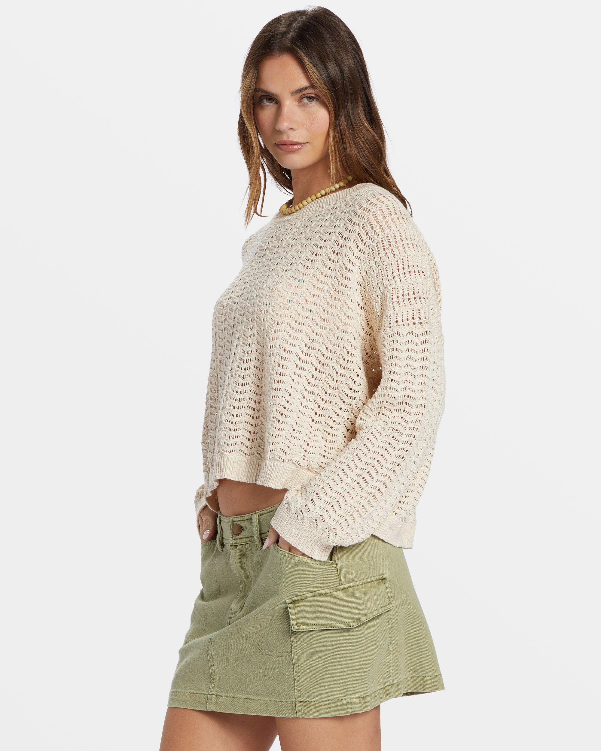 Sunlit Pullover Sweater - White Cap Female Product Image