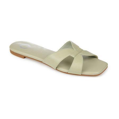 Journee Collection Taleesa Womens Slide Sandals Brown Product Image