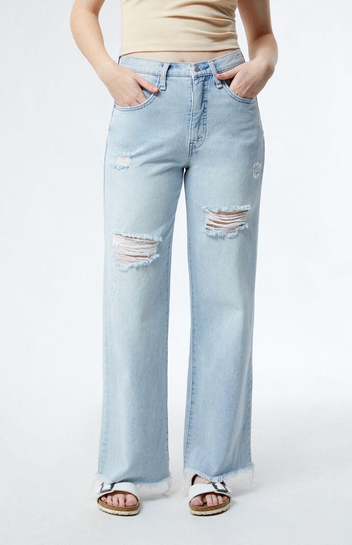 CIRCUS NY Women's Ripped High Waisted Wide Leg Jeans - Product Image